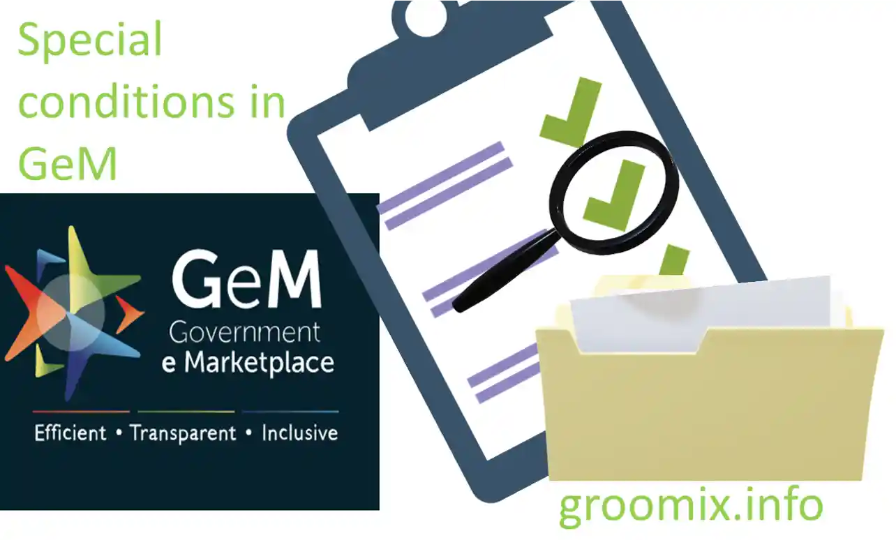 Special Conditions in registration for GeM (Govt of India)